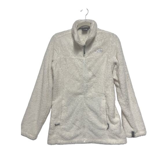The North Face Jacket Woman Medium Cream Sherpa‎ Fuzzy Fleece Plush Teddy Size M - Picture 1 of 5